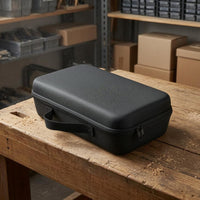 EVA Hard-Shell Tool Bag Black Zip-Around Tool Storage Bag Easy to Organize Utility Pouch Crush-Resistant