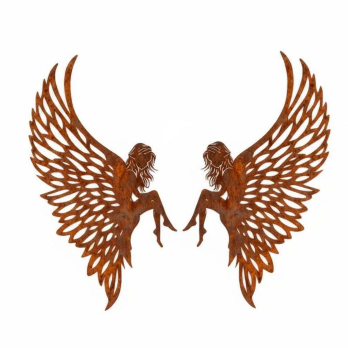 2 Pieces Hollow-out Angel wing decor Rustic Elegance Enchanting Angel Wall Home Decor Decoration for Living Room