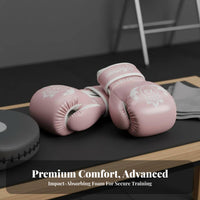 Shock Absorption Boxing Training Gloves PU Leather Sanda Gloves Adjustable Wrist Strap Combat Sports Gear Wear-Resistant for Adults, Boxers, Combat Artists, Competition, Grappling, Gym