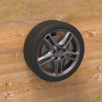 Spare Tire Carrier Bracket Wall-Mounted Spare Tire Carrier Bolt-on Steel for Enclosed Trailers, Garages