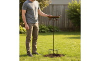 Metal Avian Feeder Stake Multi-Functional Metal Avian Bath Stake Garden Decor Stable 4-Prong Base Lightweight for Yard