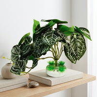 Realistic Artificial Plants for Aquatic Tank Decorations, 15cm Faux Plant with Weighted Base Reptile Habitat Decor for Terrariums