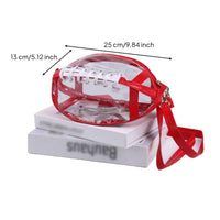 Waterproof Rugby Ball Bag Lightweight Clear PVC Shoulder Bag Transparent Design Travel Accessory Easy to Clean for Toiletries, Daily Carry