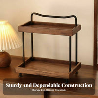2-Tier Cosmetic Stand Space-Saving Vanity Rack Large Capacity for Bedroom, Women