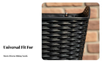 Rainproof Plastic Bike Basket with Lid Sturdy Plastic Bike Basket Easy Install for Commuting