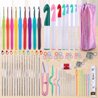 Crochet Hook Set Comfortable Crochet Set Lightweight Knitting Tool Kit for Crocheters, Beginners, Travel