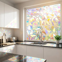 Window Film Privacy for Home Office Decor, Extra Wide Frosted Window Film in PVC Material, Opaque Window Film, Bathroom Window Film Privacy