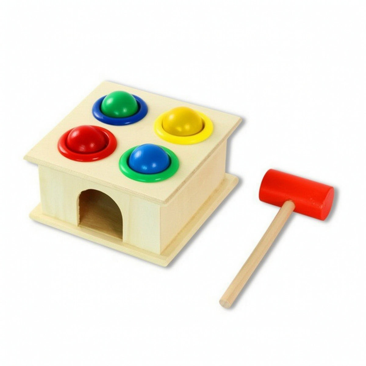 Wooden Pounding Toy Classic Wooden Mallet Compact for Infants