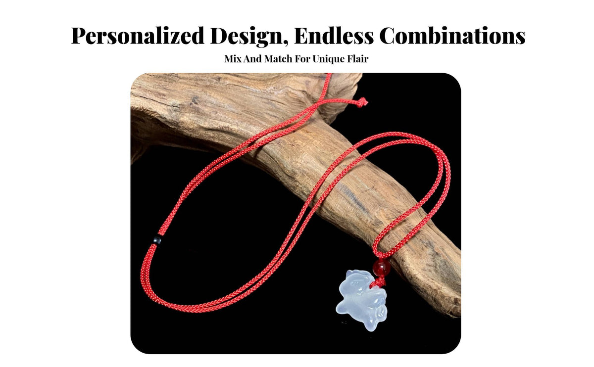 Chalcedony Horse Pendant Auspicious Symbol Horse Pendant Translucent Carved Amulet for Women, Men, Necklace Making