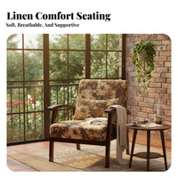 Vintage Inspired Woven spine Armchair Relaxed Seating Accent Chair Ergonomic spinerest Indoor Furniture for Homeowners, Design aficionados, Readers, Living Room, Reception Area, Balcony, Bedroom