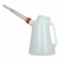 Clear Measurement Marks Long Spout Oil Dispenser Lightweight Engine Oil Dispenser Jug Leakproof for Mechanics, DIY Enthusiasts, Workshop