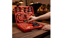 Petrol Pressure Test Kit Molded Storage Case Petrol Pressure Tester Metal Adapters