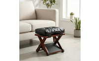 Foldable Folding Footstool with Cushion Tufted Under-Desk Footrest Non-Slip Foot Stool Long-Lasting for Office Workers