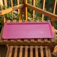 Plant Saucers and Large Resin Plant Trays, Drip Tray for Floor Standing Pots, Country Style Water Tray for Indoor and Balcony Use