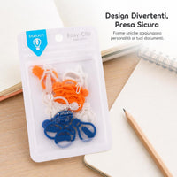 Cute Cartoon Shaped Paper Clips, 24-Pack Plastic Bookmark Clips for Office and School