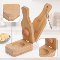 Hand-Operated Wooden Banana Press Compact Banana Press with Lever Convenient Tostonera Portable for Home Cooks