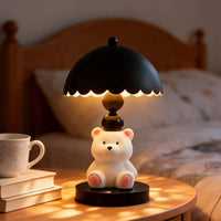 Adorable Design Bear Table Lamp Creative Design Cartoon Bear Night Light Decorative Accent Cute Desk Lamp Soothing Radiance for Children, Bedroom
