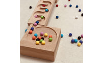 Marble Run with Wooden Blocks Open-Ended Wooden Marble Run Sensory Set for Young Children, Child-Centered School