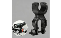 360-Degree Adjustable Bike Front Light Mount Quick-Release Bike Flashlight Mount Ridged Grip Handlebar Flashlight Clamp Compact
