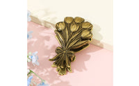 Journal Clip Antique Bronze Floral Clip Carved for Journalists, Journaling, Desk Display