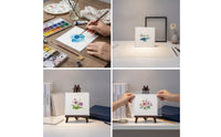 5 Pieces Watercolor Paper with Shimmery Edge Cotton Watercolor Board Textured Heavyweight for Artists, Painting, Sketching