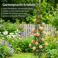 Plant Support Obelisk, Rust-Free Trellis for Garden, Powder-Coated, Freestanding, for Climbing Plants and Cucumbers