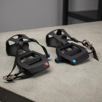 Nylon Straps Toe Clip and Strap Pedal Non-Slip Pedals with Toe Cages Textured Adjustable Strap Pedals