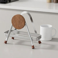 Stainless Steel Utensil Holder, Rust Resistant Cutlery Drainer, Easy Clean Kitchen Utensils Holder for Countertop