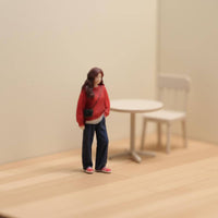 1:64 Scale Figurine Crossbody Bag Painted Miniature Figure
