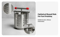 Perforated Basket Screw Press Juicer Cylindrical Vegetable Press Removable Parts Manual Juicer Compact