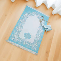 Foldable Prayer Mat Lightweight Portable Prayer Rug Tassels for Mosque