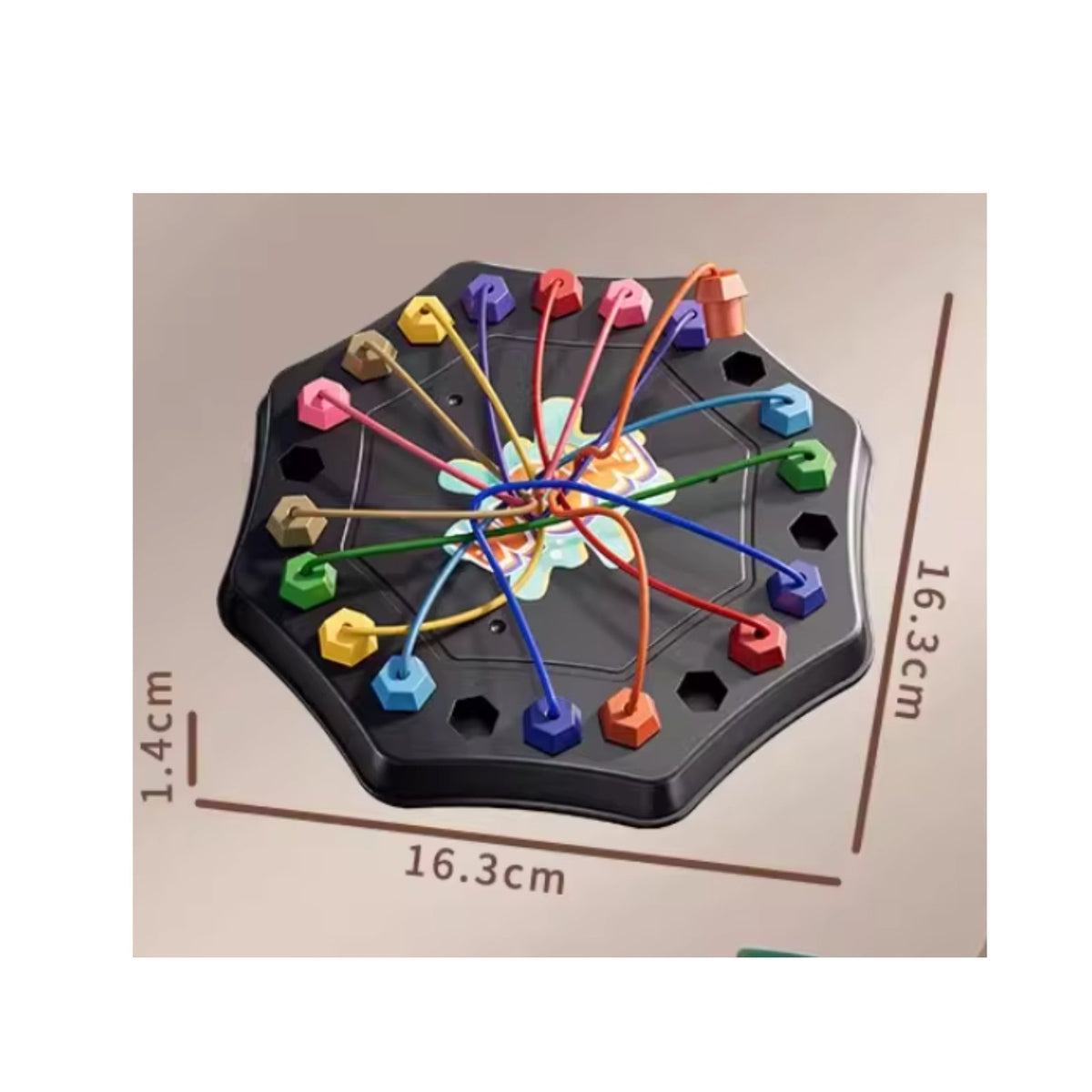 Improves Focus Rope Untangling Game Screen-Unplugged Fun String Untangling Brain Teaser Long-Lasting Elastic Cords String Brain Teaser Board Interactive Play for Family, Classroom