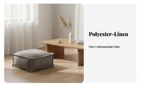 Japanese aesthetic Square Pouf Ottoman Minimalist Design Floor seat Comfortable Footrest Multi-Functional for Adults, Homeowners, Parents, floor cushion Room, Bedroom, Meditation Space, study corner