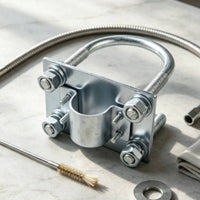 U-Bolt Antenna Clamp Galvanized Mast Mounting Clamp Bracket Outdoor Antenna Bracket for Installers, DIYers, Pole Fastening