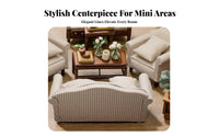 3 Pieces Classic Design 1:12 Scale Sofa Set Textile Upholstery 3 Piece Dollhouse Furniture Realistic Look Beige Dollhouse Loveseat and Armchairs Fine Workmanship for Collectors, Hobbyists, Dioramas, Model Making