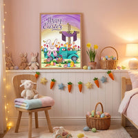 Easter 5D Bunny DIY Diamond Painting Kits for Adults, Handmade Gift DIY Kit for Crafters, Adults