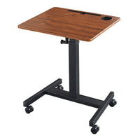 Mobile Electric Standing Desk Rolling Height Adjustable Desk Compact Computer Table Ergonomic for Distant Workers, Students, Home Office, Small Apartments, Living Room