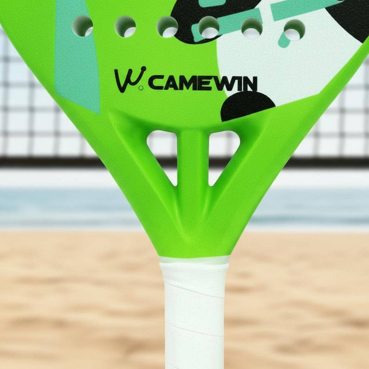Kids Coastal Paddleball Racket Lightweight Carbon Fiber Beach Racket Easy Control Children's Panda Graphic Paddle for Beginners, Outdoor, Playground