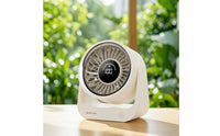 Desktop Circulation Fan Quiet Rechargeable Fan with LED Display Adjustable for Bedroom