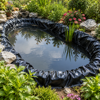 Black Blue Sheet, Waterproof Sheet, Leak-Proof Sheet, Protective Sheet, Civil Engineering Sheet, For Garden Ponds, Synthetic Resin, 1 Piece