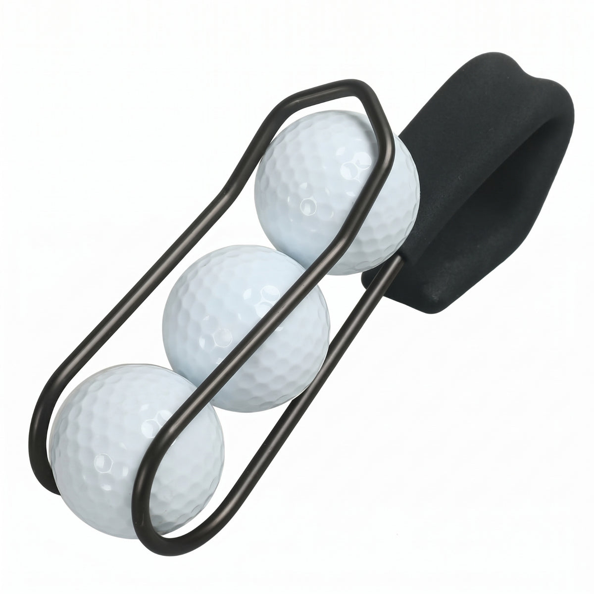 Black Portable Golf Ball Clip Stretched Clamp-on Golf Ball Holder Easy to Attach Sports Accessory Attachable