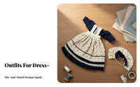 30cm Doll Outfit Great Gift BJD Dress Set Detailed Design Doll Dress Set for Kids, Dollhouse Play