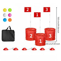 31 Pieces Collapsible Design Golf Chipping Practice Buckets Multiple Targets Portable Golf Chipping Target Set Easy Setup for Family, Beach