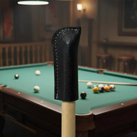Damage Protection Leather Pool Cue Tip Sleeve Lightweight Cue Stick Ferrule Cover Portable Billiards Accessory Handmade for Travel