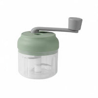 Multi-Functional Manual Garlic Masher Cordless Rotary Vegetable Mincer No Electricity Required Hand Powered Food Dicer Sturdy Stainless Steel for Parents, Camping, RV Life