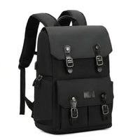 Rain Cover Waterproof Camera Backpack Padded Clamshell Camera Backpack 17-Inch Laptop Compatible