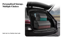Large Capacity foldable Trunk Box Multi-Compartment foldable luggage Container Portable with Handles Car Organizer Foldable Design for motorists, journeyers, Families, Grocery Shopping, journey journeys, Camping, Garage