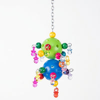 Gnaw Toys for Parrots, Hanging Molar Ball, Small Parrot Enrichment for Cage, Budgie Toys for Cockatiel, Lovebird, and African Grey Entertainment