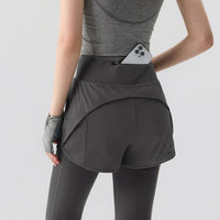 Gym Leggings for Women High Waist with Pocket for Running, Quick Dry Nylon Spandex Plus Size Pilates Clothes for Anti Cellulite