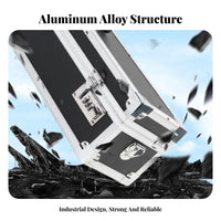 Aluminum Storage Box Lightweight Design Lockable Aluminum Box Portable Cutlery Briefcase Sponge Lined Interior